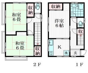 徳丸一戸建て貸家の物件間取画像